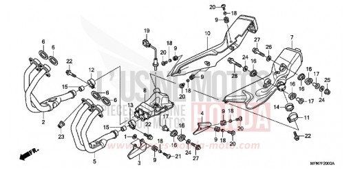 SILENCIEUX D'ECHAPPEMENT CB1000RC de 2012